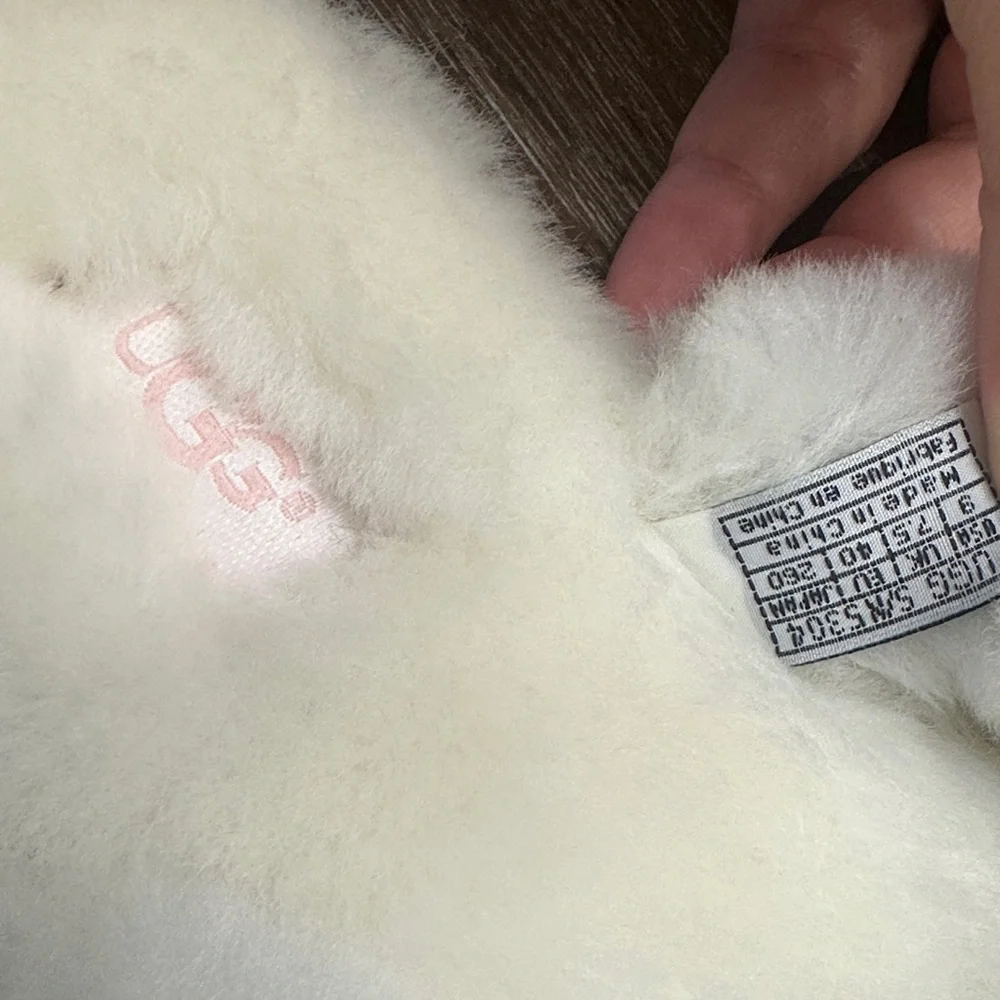 UGG Soft Cream Furry Slippers - Picture 3 of 6